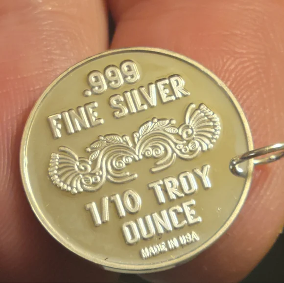 999 Pure Genuine Silver Handmade Pendant - USA Made - 3 Gram - Smelling Money